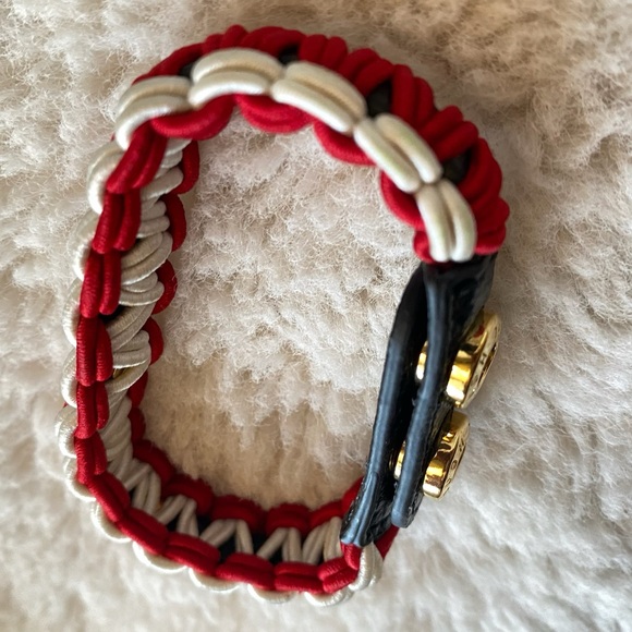 Henri Bendel Woven Red & Black Adjustable Bracelet NWOT - Picture 6 of 6